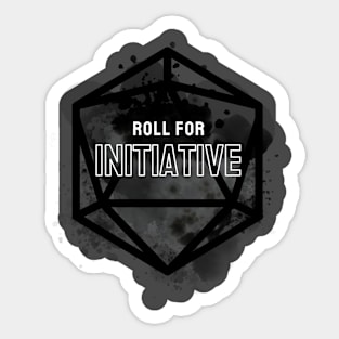 Roll for Initiative Grey Sticker